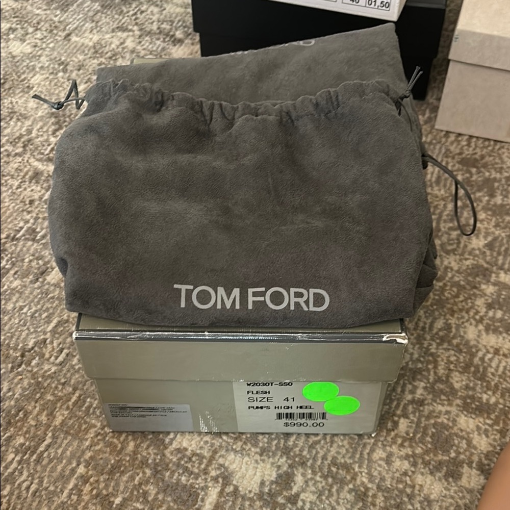 Tom Ford Women's Tan Heels W/ Locket - Picture 6 of 9